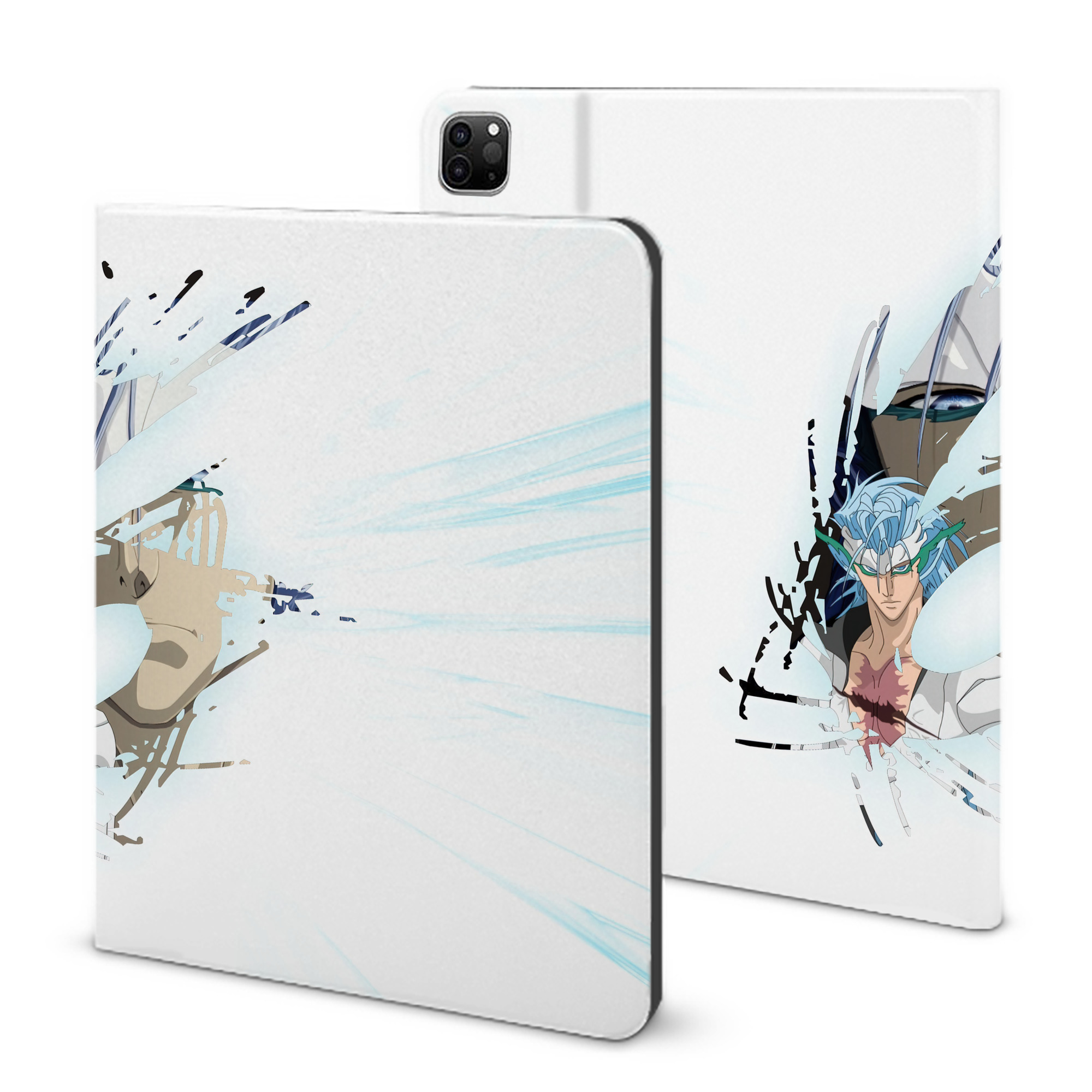 （画像用） ブリーチ BLEACH IPad ケース ブック型 PUレザー TPU 耐衝撃 軽量 薄型 ペン収納なし 全面保護 IPad 各モデル対応